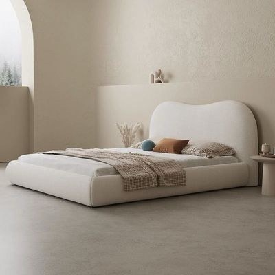 Light Modern Bed, Upholstered Fleece Fabric, High End Headboard for Bedroom - King Size 180*200 - Image 2