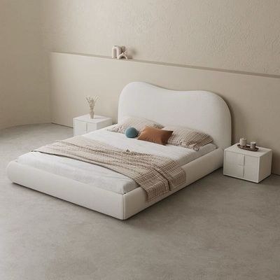 Light Modern Bed, Upholstered Fleece Fabric, High End Headboard for Bedroom - King Size 180*200 - Image 3