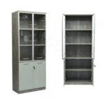 Jobari 4-Door Book Case with lock - Grey