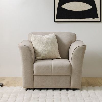 Cosica 1-Seater Fabric Sofa - Beige - With 5-Year Warranty - Image 2