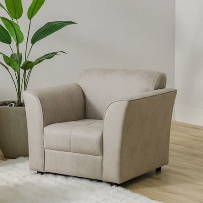 Cosica 1-Seater Fabric Sofa - Beige - With 5-Year Warranty - Image 3