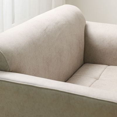 Cosica 1-Seater Fabric Sofa - Beige - With 5-Year Warranty - Image 5