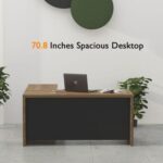 Mahmayi Zelda M225 L-Shape Modern Executive Workstation Desk with Cabinet Easy to Clean Computer and Laptop Ideal for Home and Office - Zabrano