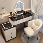Vanity Table - Smart Cool Dressing Table Bluetooth Speaker Wireless Charger 120cm White