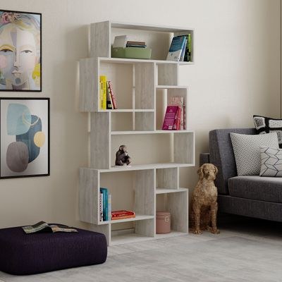 Mourah Karmato Bookcase - Ancient White - 2 Years Warranty - Image 2