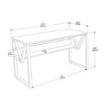 Lona Computer Desk with a Metal Frame 120 cm | Work Table