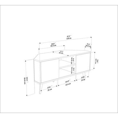 Lesson 120 cm Corner TV Unit for TVs up to 55" - Image 5