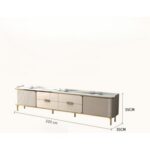 TV Units for Living room with Storage Space Drawers-220cm