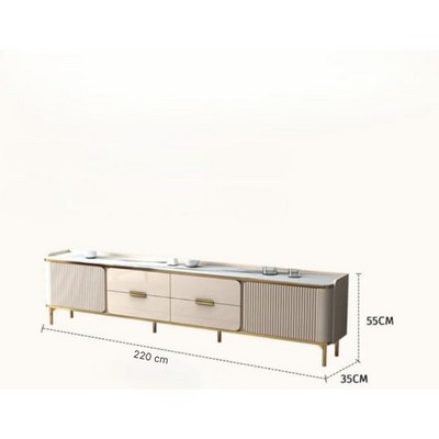 TV Units for Living room with Storage Space Drawers-220cm - Image 4