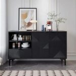 Elegant Black Sideboard 160cm Width