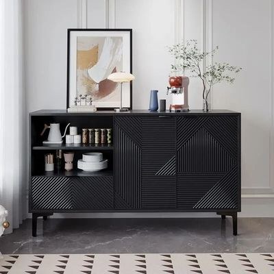 Elegant Black Sideboard 160cm Width