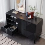 Elegant Black Sideboard 160cm Width