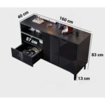 Elegant Black Sideboard 160cm Width