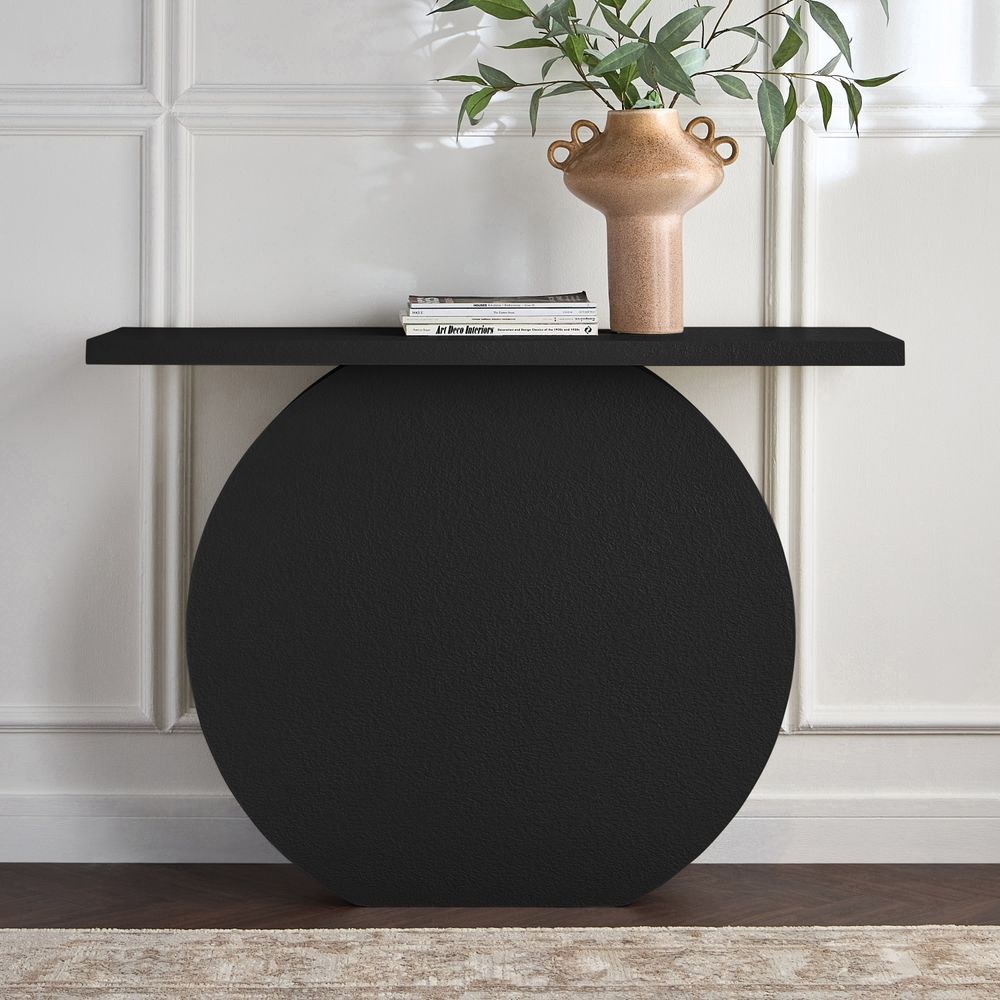 Design Box Circle Console Table- Black - Image 2