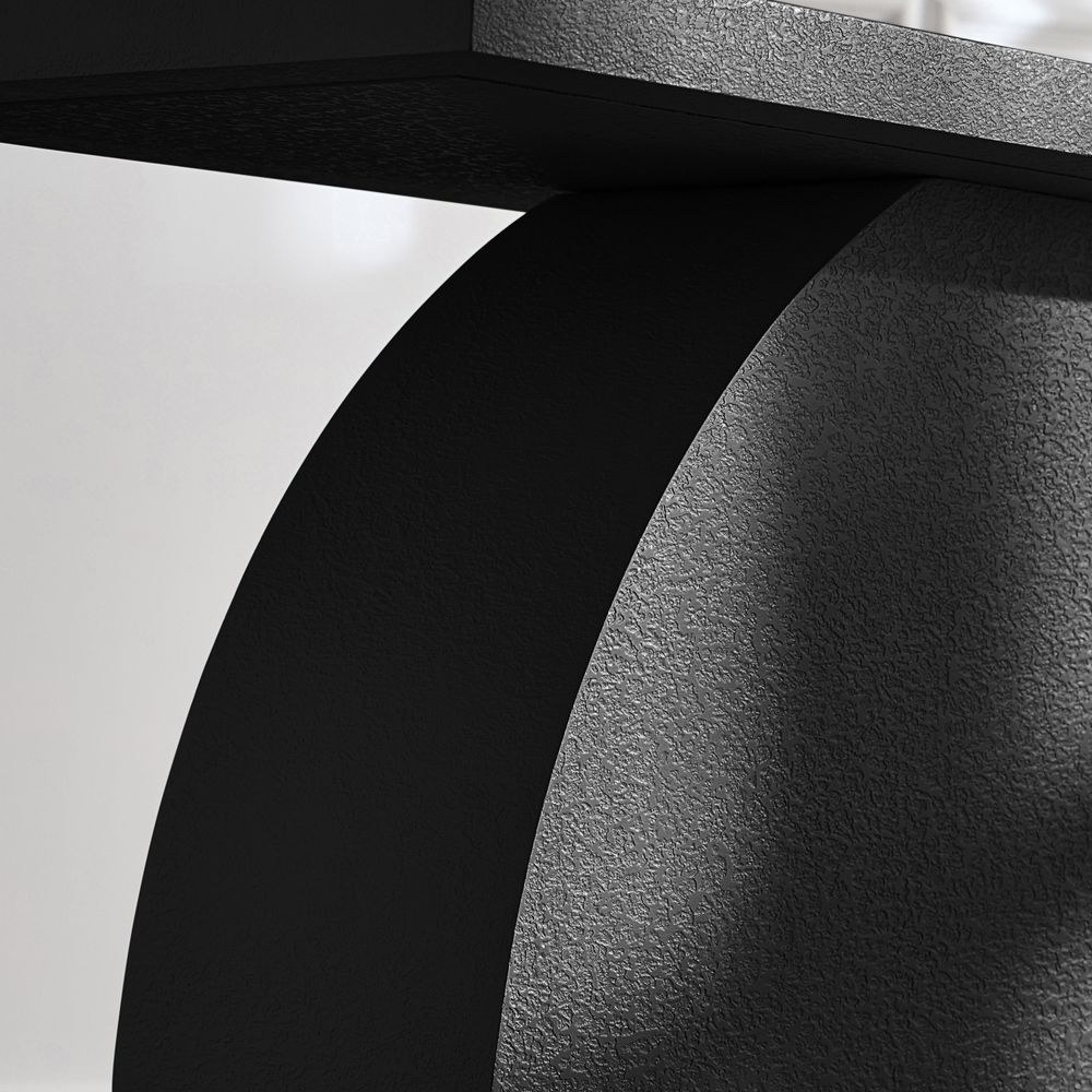 Design Box Circle Console Table- Black - Image 4