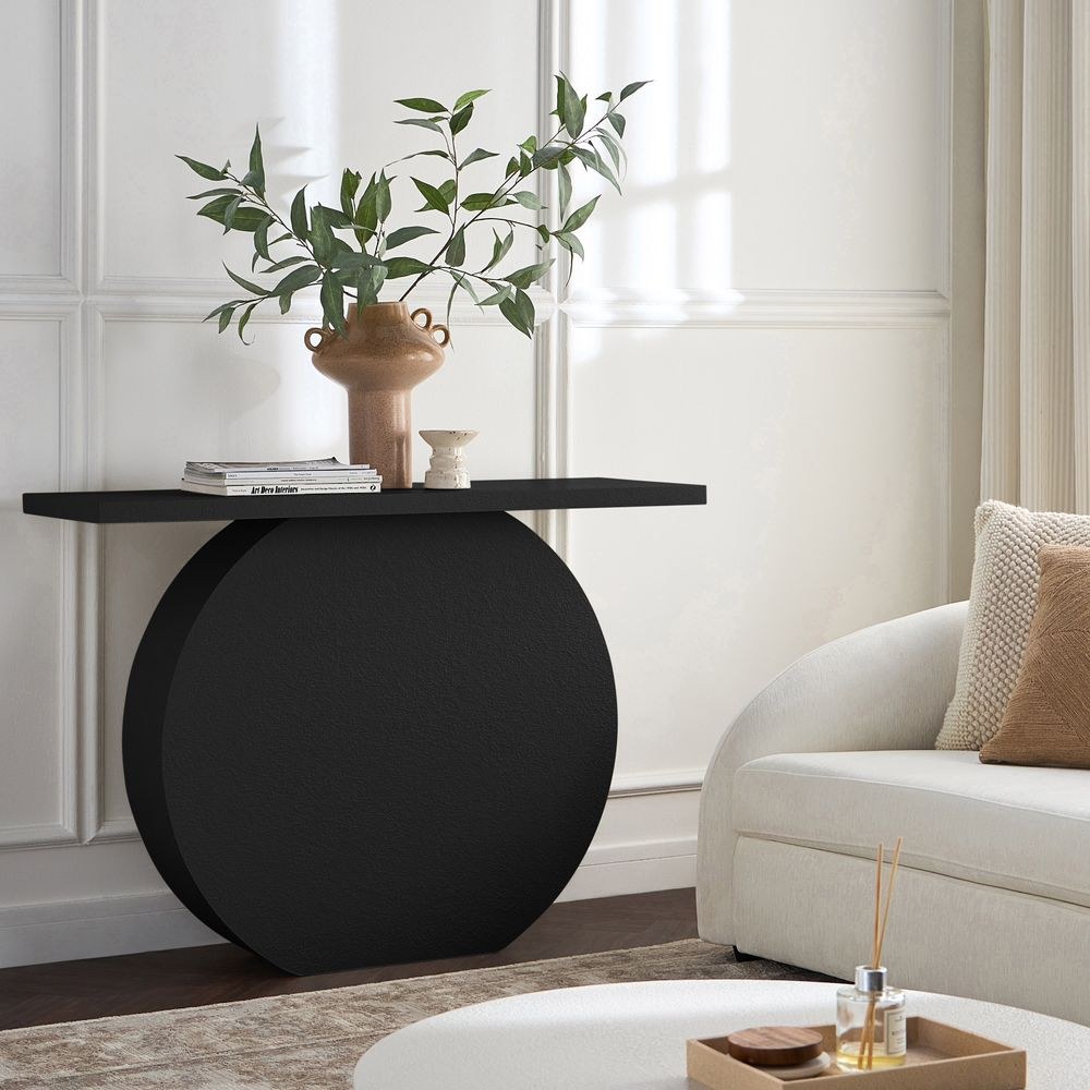 Design Box Circle Console Table- Black - Image 5
