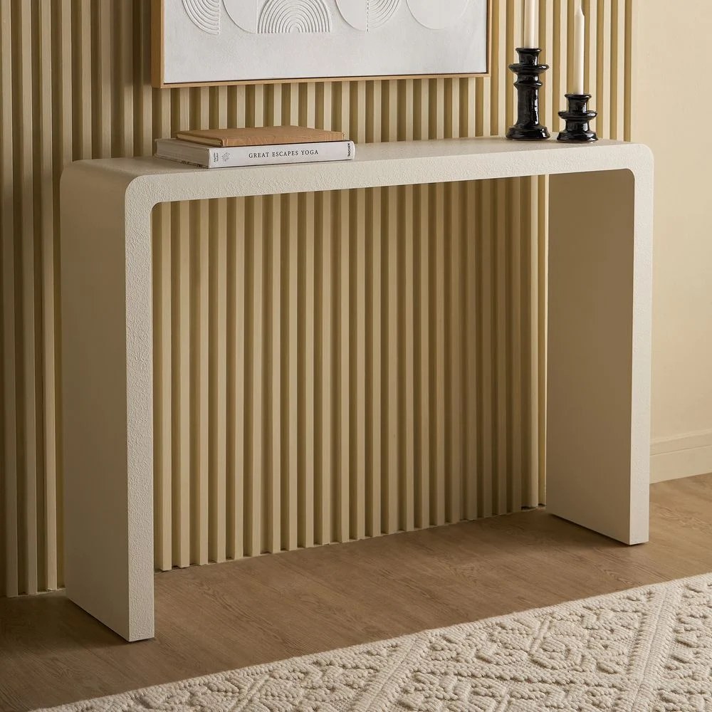 Design Box Edgy Console Table- Ivory