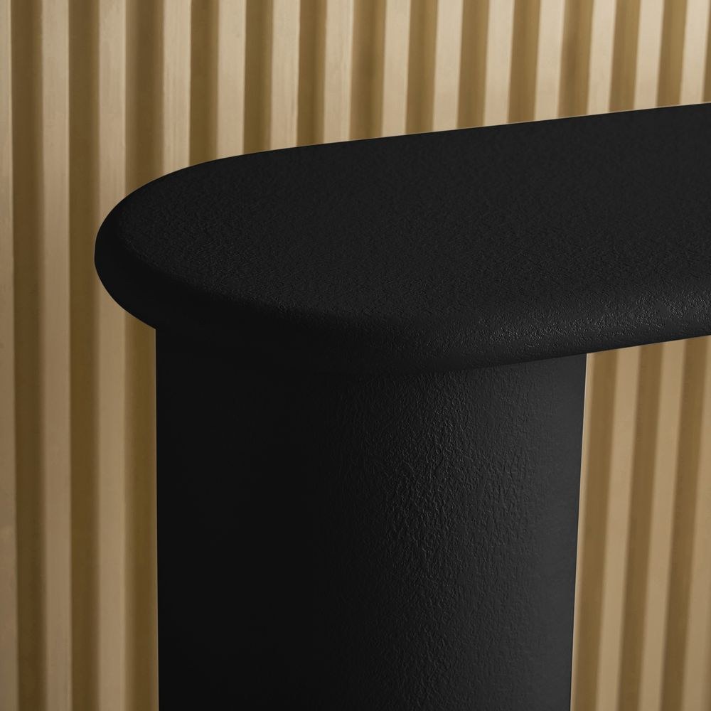 Design Box Pillar Console Table- Black - Image 3