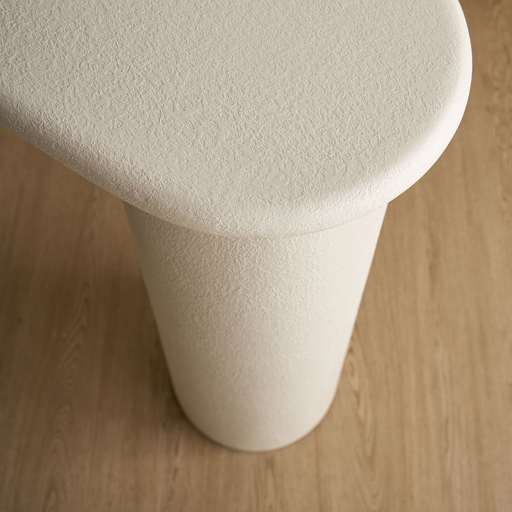 Design Box Pillar Console Table- Ivory - Image 5