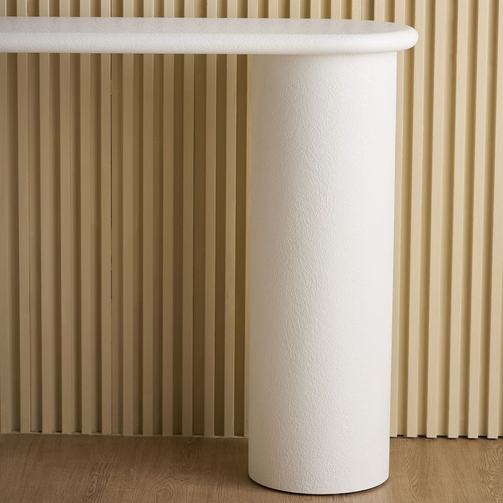 Design Box Pillar Console Table- White - Image 4