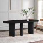 Design Box Pillar 6-Seater Dining Table- Black