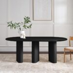 Design Box Pillar 6-Seater Dining Table- Black