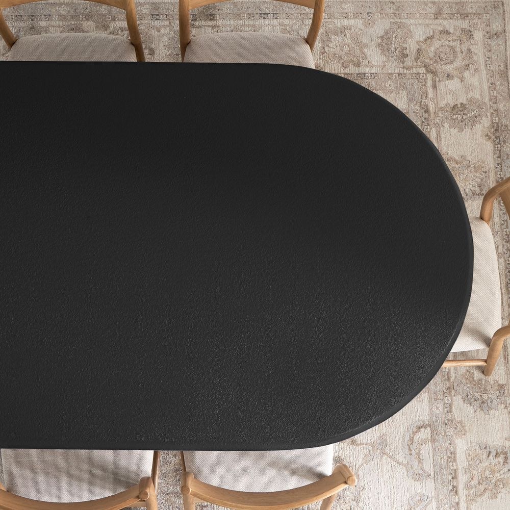 Design Box Pillar 6-Seater Dining Table- Black - Image 3