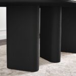 Design Box Pillar 6-Seater Dining Table- Black