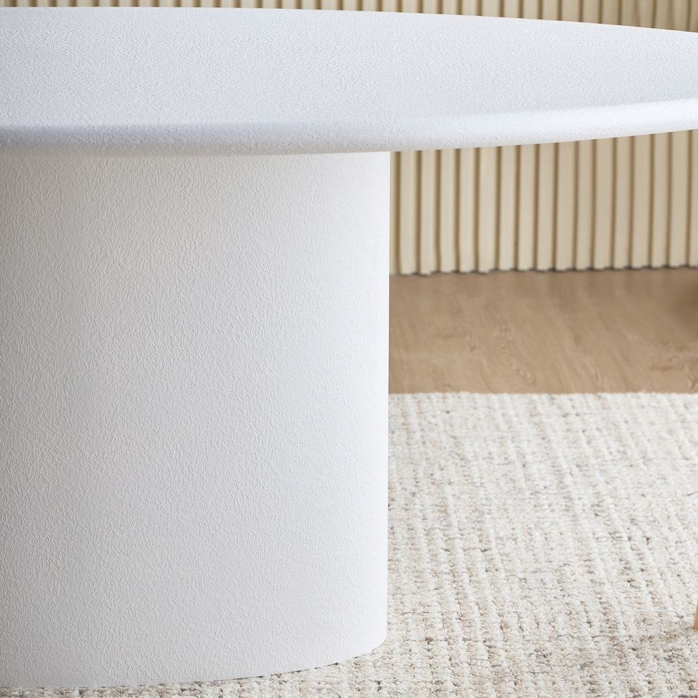 Design Box Pine 6-Seater Dining Table- White - Image 4