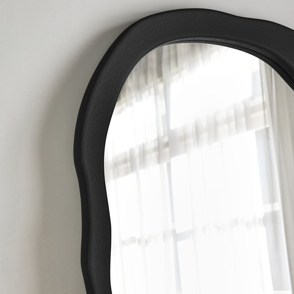 Design Box Ripple Frame Mirror- Black - Image 2