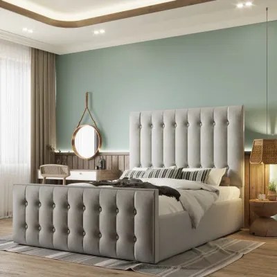 Armstrong W 180 x L 200 King Upholstered Bed -Ivory With 1-Year Warranty - Image 2