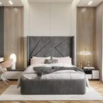 Aspire W 150 x L 200 Queen Upholstered Bed -Grey With 1-Year Warranty