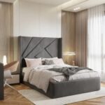 Aspire W 150 x L 200 Queen Upholstered Bed -Grey With 1-Year Warranty