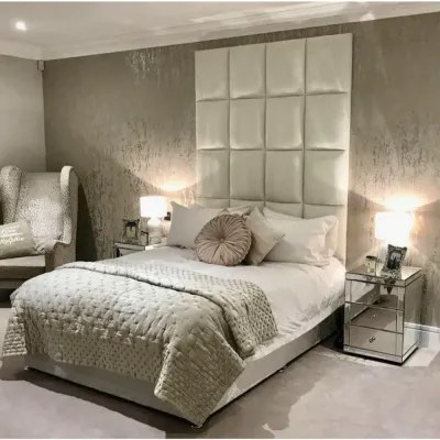Bespoke W 90 x L 190 Single Upholstered Sandringham Bed -White With 1-Year Warranty