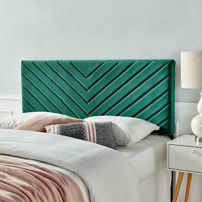 Blake W 200 x L 200 Super King Upholstered Bed -Green With 1-Year Warranty - Image 2