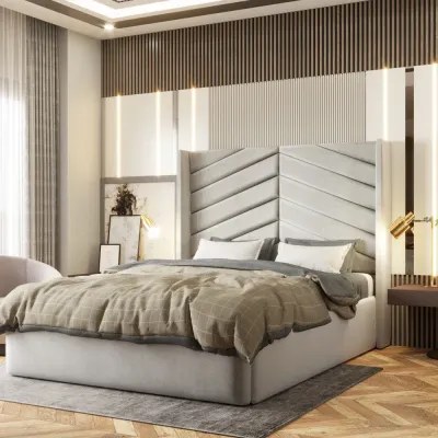 Brixton W 180 x L 200 King Upholstered Bed -Ivory With 1-Year Warranty - Image 2
