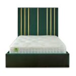 Emerald W 200 x L 200 Super King Upholstered Metal Bed -Green With 1-Year Warranty