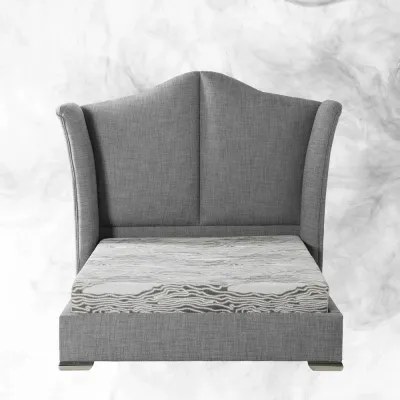 Felix W 150 x L 200 Queen Upholstered Bed -Silver With 1-Year Warranty - Image 2