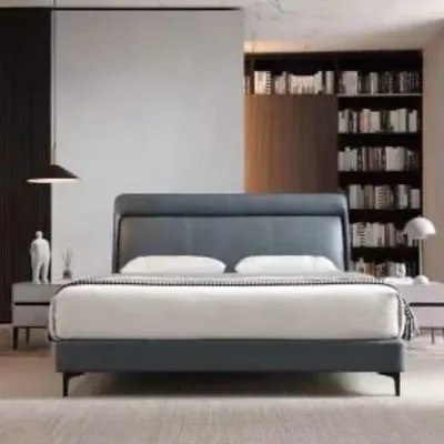 Genelia W 150 x L 200 Queen Upholstered Bed -Grey With 1-Year Warranty