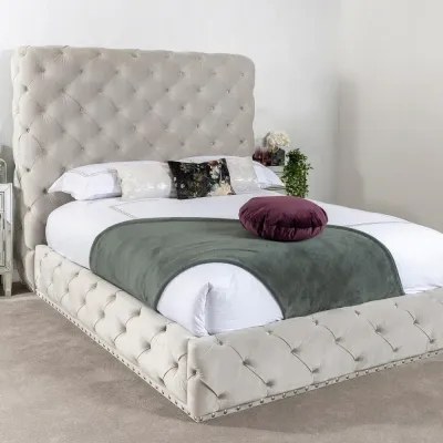 Hamilton W 180 x L 200 King Upholstered Bed -White With 1-Year Warranty - Image 2