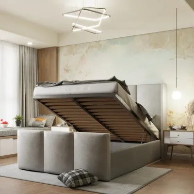 Kai W 90 x L 200 Single Upholstered Bedrame -Silver With 1-Year Warranty - Image 3
