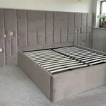 Kensington W 180 x L 200 King Upholstered Bed -Silver With 1-Year Warranty