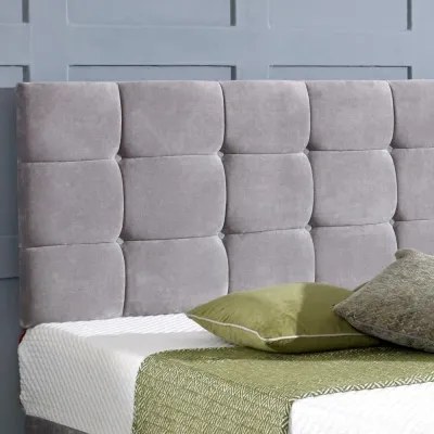Kids W 140 x L 200 Queen Upholstered Block Divan Bed -Silver With 1-Year Warranty - Image 2
