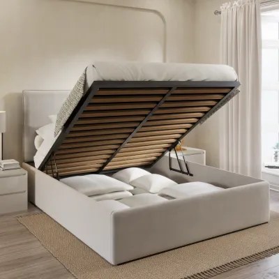 Luxe W 200 x L 200 Super King Upholstered Haven Bed -White With 1-Year Warranty - Image 3