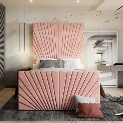 Mercury W 90 x L 190 Single Upholstered Bed -Pink With 1-Year Warranty - Image 2