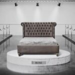Oliver W 150 x L 200 Queen Upholstered & Sons Rose Bed -Grey With 1-Year Warranty