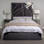 Oliver W 120 x L 200 Single Upholstered & Sons The Shard Metal Bed Chrome-Grey With 1-Year Warranty