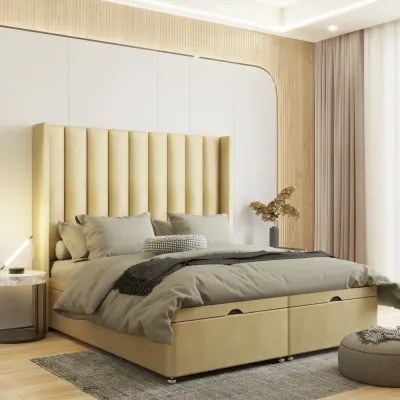 Premium W 90 x L 200 Single Upholstered Cidra Ottoman Divan Bed -White With 1-Year Warranty - Image 3