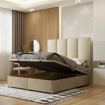 Premium W 140 x L 200 Queen Upholstered Victoria Ottoman Divan Bed -White With 1-Year Warranty - Image 3