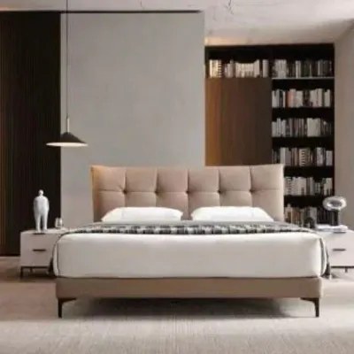 Richmond W 160 x L 200 Queen Upholstered Bed -Ivory With 1-Year Warranty
